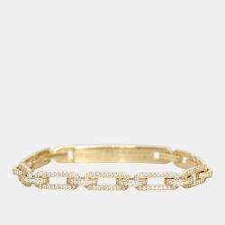 Pre Owned Hermes Gold-Diamond Kelly Chaine Bracelet