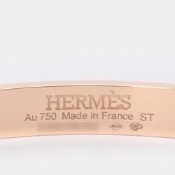 Pre Owned Hermès Kelly Diamonds 18k Rose Gold Small Model Kelly Bracelet