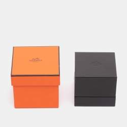 Pre Owned Hermes Kelly Diamonds 18k Rose Gold Ring Size 51