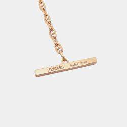 Pre Owned Hermes Chaine D'Ancre Bracelet Verso Size St K18Pg Ceramic
