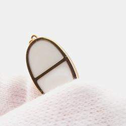 Pre Owned Hermes Chaine D'Ancre Bracelet Verso Size St K18Pg Ceramic