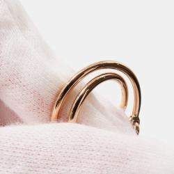 مملوكة مسبقًا Hermes Albertine Chaine D'Ancre Double  18K Pink Gold Ring Size EU 51