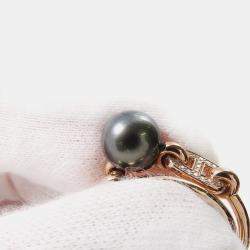 مملوكة مسبقًا Hermes Albertine Chaine D'Ancre Double  18K Pink Gold Ring Size EU 51