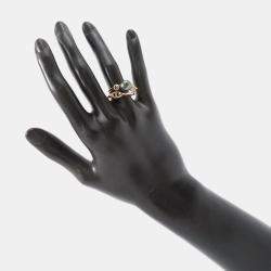 مملوكة مسبقًا Hermes Albertine Chaine D'Ancre Double  18K Pink Gold Ring Size EU 51