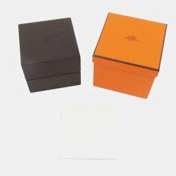 مملوكة مسبقًا قلادة هيرميس شاين دانكر 62 إطار حجم تيمب 18k ذهب وردي