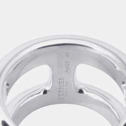Pre Owned Hermes Osmoz Ring Pm Size Pm/49/#9 Sv925