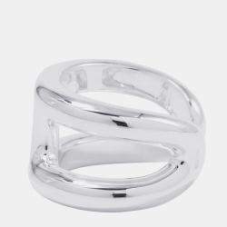 Pre Owned Hermes Osmoz Ring Pm Size Pm/49/#9 Sv925