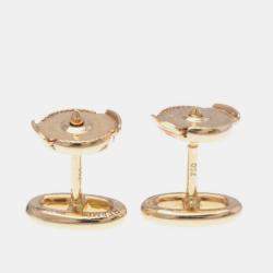 مملوكة مسبقًا أقراط هيرمس شاين دانكر بلا حجر ذهب وردي عيار 18