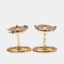 مملوكة مسبقًا أقراط هيرمس شاين دانكر بلا حجر ذهب وردي عيار 18