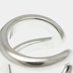 Pre Owned خاتم هيرمس أوزموص جي أم فضة موضة بدون حجر خاتم فضة