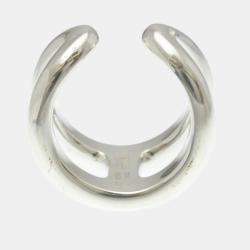 Pre Owned خاتم هيرمس أوزموص جي أم فضة موضة بدون حجر خاتم فضة