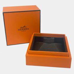 Pre Owned خاتم هيرمس أوزموص جي أم فضة موضة بدون حجر خاتم فضة