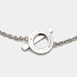 مملوكة مسبقًا Hermes Finesse Diamonds 18k White Gold Bracelet