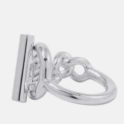 Pre Owned خاتم هيرمس شين دانكريه فيرسو مقاس 49/#9 PMH125620B 00049 K18PG سيراميك