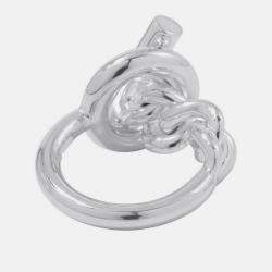 Pre Owned خاتم هيرمس شين دانكريه فيرسو مقاس 49/#9 PMH125620B 00049 K18PG سيراميك