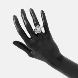 Pre Owned خاتم هيرمس شين دانكريه فيرسو مقاس 49/#9 PMH125620B 00049 K18PG سيراميك