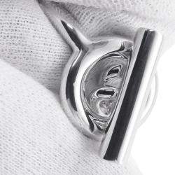 Pre Owned خاتم هيرمس شين دانكريه فيرسو مقاس 49/#9 PMH125620B 00049 K18PG سيراميك