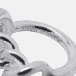 Pre Owned خاتم هيرمس شين دانكريه فيرسو مقاس 49/#9 PMH125620B 00049 K18PG سيراميك