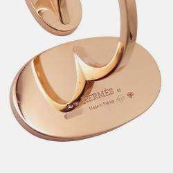 مملوكة مسبقًا خاتم هيرمس شين دو أنكر فيرسو مقاس كبير جداً 55 / #15 ذهب وردي عيار 18 سيراميك