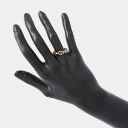 مملوكة مسبقًا Hermes Chaine D'Ancre Anchene Ring Size Pm/55/#15 18K Pink Gold