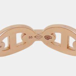 مملوكة مسبقًا Hermes Chaine D'Ancre Anchene Ring Size Pm/55/#15 18K Pink Gold