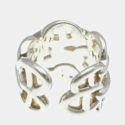 مملوكة مسبقًا خاتم هيرميس شين دانكر فضة 925 موضة بدون حجرة فضة