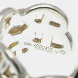 مملوكة مسبقًا خاتم هيرميس شين دانكر فضة 925 موضة بدون حجرة فضة