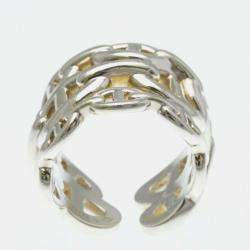 مملوكة مسبقًا خاتم هيرميس شين دانكر فضة 925 موضة بدون حجرة فضة