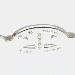 مملوكة مسبقًا Hermes Chaine D'Ancre Silver 925 No Stone Bangle Silver