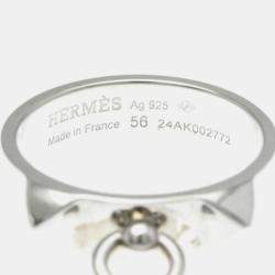 مملوكة مسبقًا Hermes Collier De Chien Ring Silver 925 Fashion No Stone Band Ring Silver