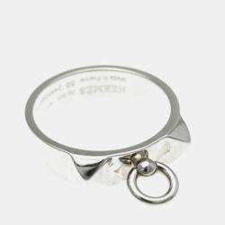مملوكة مسبقًا Hermes Collier De Chien Ring Silver 925 Fashion No Stone Band Ring Silver