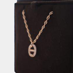 Pre Owned Hermes Diamond Paved Farandole Pendant Necklace
