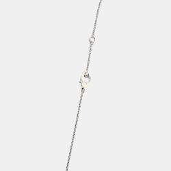 Pre Owned Hermes 18K White Gold Diamond Set Finesse Pendant Necklace