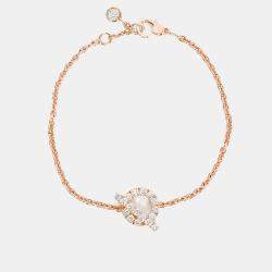 Pre Owned Hermes 18K Rose Gold Diamond Finesse Bracelet