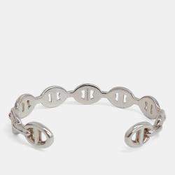 مملوكة مسبقًا Hermes Silver Chandelier Bangle Bracelet
