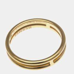 Pre Owned خاتم هيرمس أريان زفاف ذهب وردي 18 قيراط موضة خاتم زفاف