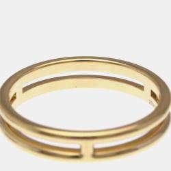 Pre Owned خاتم هيرمس أريان زفاف ذهب وردي 18 قيراط موضة خاتم زفاف