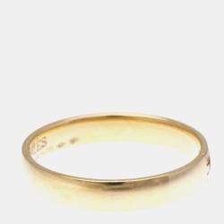 Pre Owned Hermes Hercules Diamond 18K Pink Gold Band Ring 