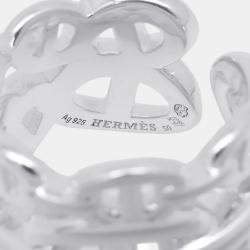 مملوكة مسبقًا Hermes Chaine D'Ancre Anchene Ring Size Gm/50/#10 Sv925