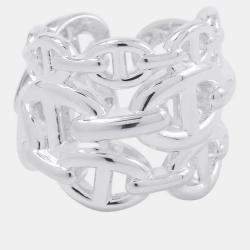 مملوكة مسبقًا Hermes Chaine D'Ancre Anchene Ring Size Gm/50/#10 Sv925