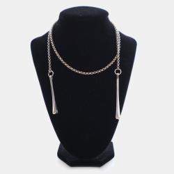 Pre Owned Hermes Clou De Forge Sterling Silver Necklace