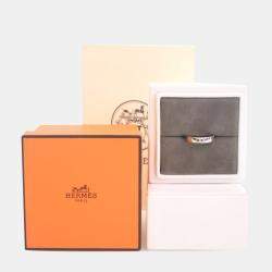 Pre Owned Hermes Ever Herakles 18k Gold Wedding Band Ring 52