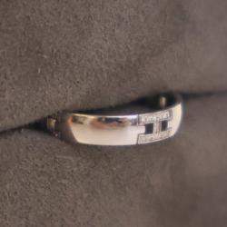 Pre Owned Hermes Ever Herakles 18k Gold Wedding Band Ring 52