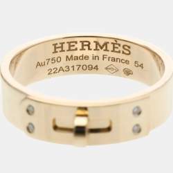 مملوكة مسبقًا خاتم هيرميس كيلي 4 قطع ألماس ذهب وردي (18 قيراط) خاتم موضة ألماس ذهب وردي