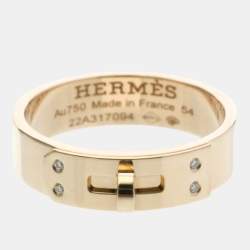 مملوكة مسبقًا خاتم هيرميس كيلي 4 قطع ألماس ذهب وردي (18 قيراط) خاتم موضة ألماس ذهب وردي