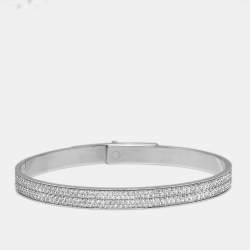 Pre Owned سوار هيرمس كيلي ألماس ذهب أبيض عيار 18 موديل صغير