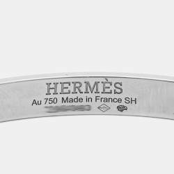 Pre Owned سوار هيرمس كيلي ألماس ذهب أبيض عيار 18 موديل صغير