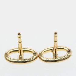 مملوكة مسبقًا Hermes Chaine D Ancre Earrings No Stone Pink Gold 18K Stud Earrings Pink Gold