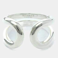 مملوكة مسبقًا Hermes Lima Ring Silver 925 Fashion No Stone Band Ring Silver