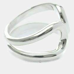 مملوكة مسبقًا Hermes Lima Ring Silver 925 Fashion No Stone Band Ring Silver